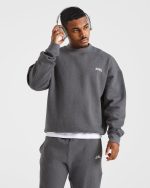 Essential Oversized Sweater - Charcoal Marl - Image 7
