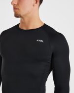 Compression Long Sleeve T Shirt - Black - Image 3