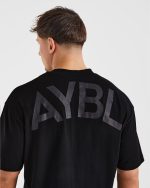 Essential Oversized T Shirt - Black - Image 5