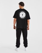 Essential Oversized Joggers - Black - Image 4