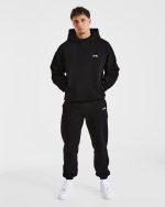 Essential Oversized Hoodie - Black - Image 3