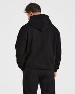 Essential Oversized Hoodie - Black - Image 2