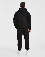 Essential Oversized Hoodie - Black - Image 4
