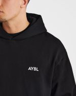Essential Oversized Hoodie - Black - Image 5