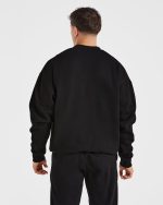 Essential Oversized Sweater - Black - Image 2