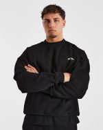 Essential Oversized Sweater - Black - Image 8