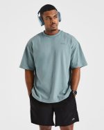 Essential Oversized T Shirt - Ocean Mist - Image 7