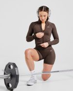 Adapt Seamless Jacket - Brown - Image 8