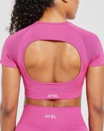 Adapt Seamless Crop Top - Pink - Image 6