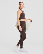 Staple Halterneck Crop Top - Coffee Brown - Image 8