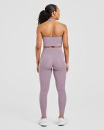 Staple Halterneck Crop Top - Mauve Purple - Image 4