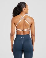 Essential Crossback Sports Bra - White - Image 2