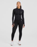 Empower Seamless Full Zip Jacket - Black - Image 3