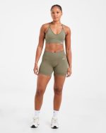 Adapt Seamless Sports Bra - Muted Olive - Image 3