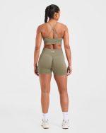 Adapt Seamless Sports Bra - Muted Olive - Image 4