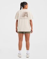 Retro Athletics Oversized T Shirt - Sand - Image 4