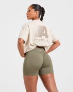 Retro Athletics Oversized T Shirt - Sand - Image 7