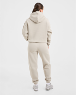 Retro Embroidered Oversized Hoodie - Taupe Grey - Image 4