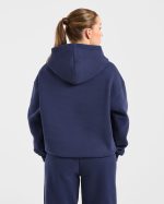AYBL Sports Outline Oversized Hoodie - Navy - Image 2