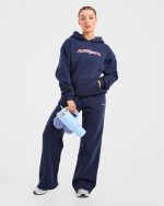AYBL Sports Outline Oversized Straight Leg Joggers - Navy - Image 8