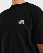 Retro Athletics Oversized T Shirt - Black - Image 6