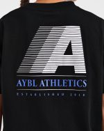 Retro Athletics Oversized T Shirt - Black - Image 5