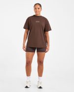 Athletics Track Oversized T Shirt - Brown/Sand - Image 3