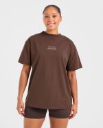Athletics Track Oversized T Shirt - Brown/Sand - Image 2