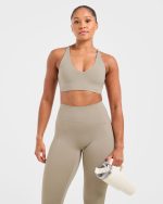 Staple Sports Bra - Muted Taupe - Image 7