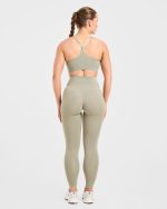 Staple Sports Bra - Washed Olive - Image 4