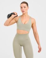 Staple Sports Bra - Washed Olive - Image 8
