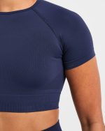 Empower Seamless Crop Top - Navy - Image 5