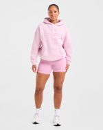Athletics Applique Oversized Hoodie - Sugar Pink - Image 3