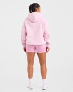 Athletics Applique Oversized Hoodie - Sugar Pink - Image 4