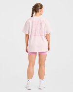 Gym Girl Era Oversized T Shirt - Pink - Image 4