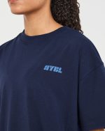 Athletics Retro Oversized T Shirt - Navy - Image 5