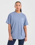 Strength Club Oversized T Shirt - Blue - Image 2