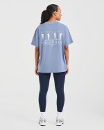 Strength Club Oversized T Shirt - Blue - Image 3