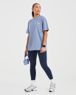 Strength Club Oversized T Shirt - Blue - Image 7