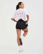 Strength Club Oversized T Shirt - White/Red - Image 7