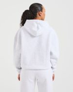 Classic Plush Oversized Hoodie - Heather Grey - Image 2