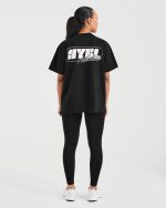 Athletics Retro Oversized T Shirt - Black - Image 4