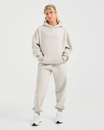Classic Plush Oversized Joggers - Sand - Image 3
