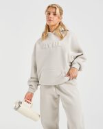 Classic Plush Oversized Hoodie - Sand - Image 7