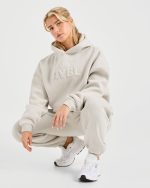 Classic Plush Oversized Hoodie - Sand - Image 8