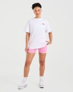 Athletics Retro Oversized T Shirt - White - Image 4