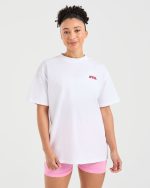 Athletics Retro Oversized T Shirt - White - Image 2