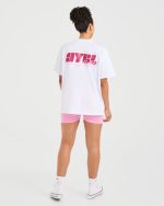 Athletics Retro Oversized T Shirt - White - Image 3