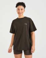 Strength Club Oversized T Shirt - Brown - Image 2