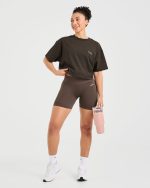 Strength Club Oversized T Shirt - Brown - Image 8